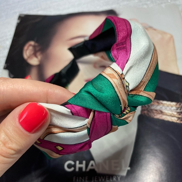 Green Purple Headband - Picture 3 of 4